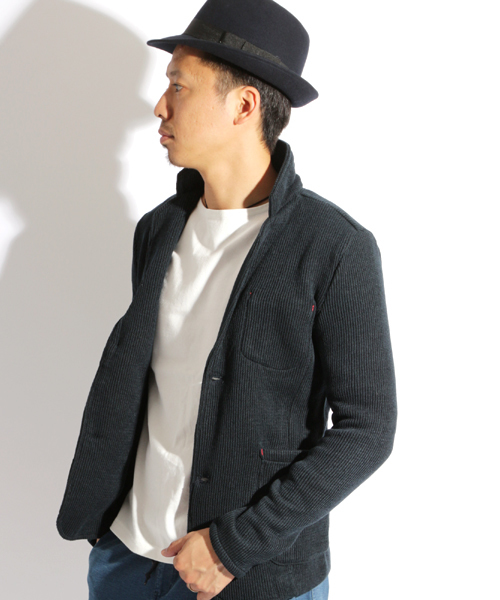 Denime（ドゥニーム）の「ダブルフェイスJK（テーラードジャケット・メンズ・ネイビー/カーキ/ブラック・LARGE/MEDIUM/X-LARGE）」の4枚目の写真