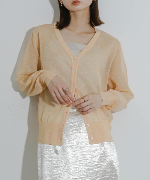 セール】シアーメランジラメカーディガン（カーディガン/ボレロ