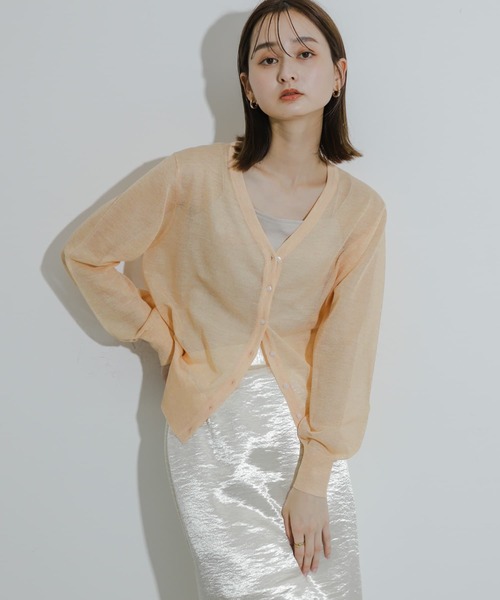 セール】シアーメランジラメカーディガン（カーディガン/ボレロ