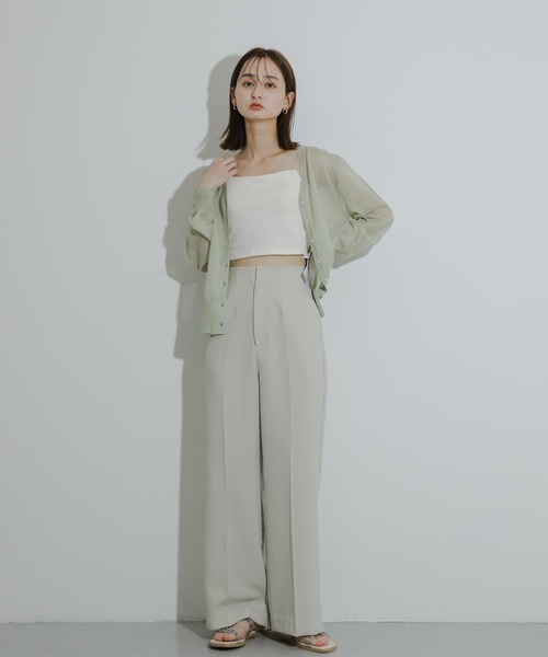 SENSE OF PLACE by URBAN RESEARCH（センスオブプレイスバイアーバンリサーチ）の「シアーメランジラメカーディガン（カーディガン/ボレロ・レディース・オレンジ/イエロー/チャコールグレー・ONE）」の17枚目の写真