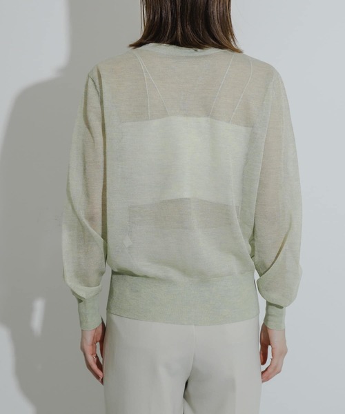 SENSE OF PLACE by URBAN RESEARCH（センスオブプレイスバイアーバンリサーチ）の「シアーメランジラメカーディガン（カーディガン/ボレロ・レディース・オレンジ/イエロー/チャコールグレー・ONE）」の21枚目の写真