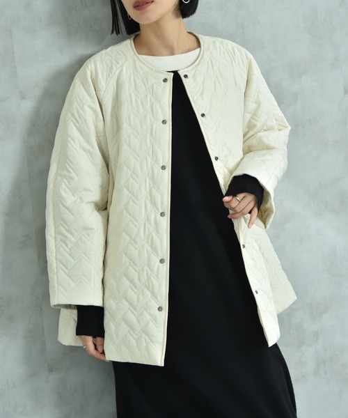 actuel（アクチュエル）の「【ａｃｔｕｅｌ】キルトショートコート（その他アウター・レディース・ブラック/ナチュラル・FREE）」の11枚目の写真