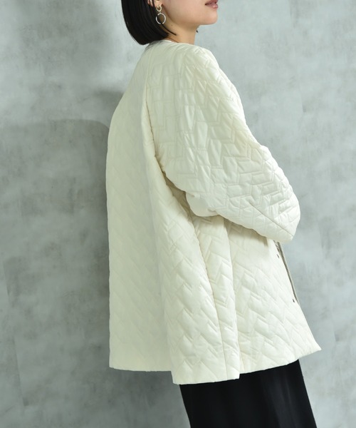 actuel（アクチュエル）の「【ａｃｔｕｅｌ】キルトショートコート（その他アウター・レディース・ブラック/ナチュラル・FREE）」の13枚目の写真