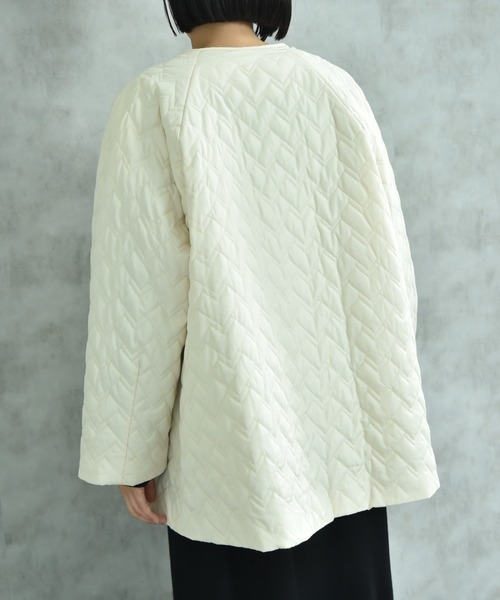 actuel（アクチュエル）の「【ａｃｔｕｅｌ】キルトショートコート（その他アウター・レディース・ブラック/ナチュラル・FREE）」の14枚目の写真