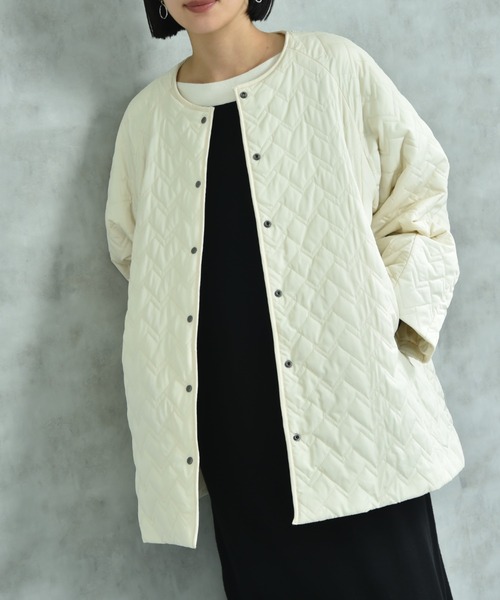 actuel（アクチュエル）の「【ａｃｔｕｅｌ】キルトショートコート（その他アウター・レディース・ブラック/ナチュラル・FREE）」の15枚目の写真