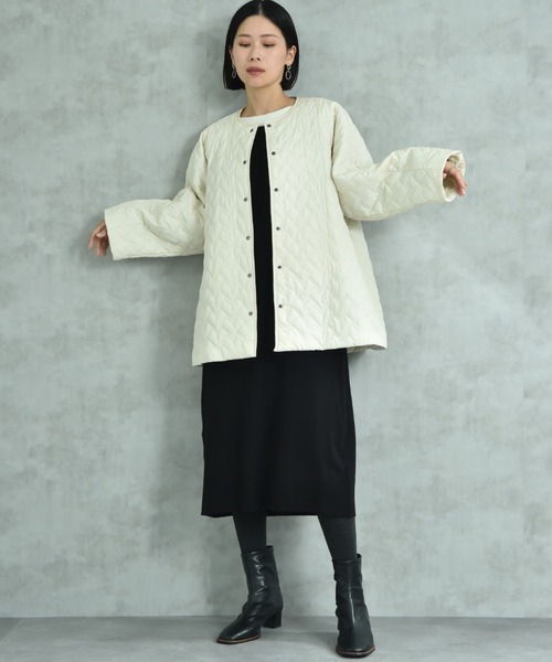 actuel（アクチュエル）の「【ａｃｔｕｅｌ】キルトショートコート（その他アウター・レディース・ブラック/ナチュラル・FREE）」の17枚目の写真