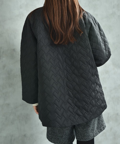 actuel（アクチュエル）の「【ａｃｔｕｅｌ】キルトショートコート（その他アウター・レディース・ブラック/ナチュラル・FREE）」の22枚目の写真