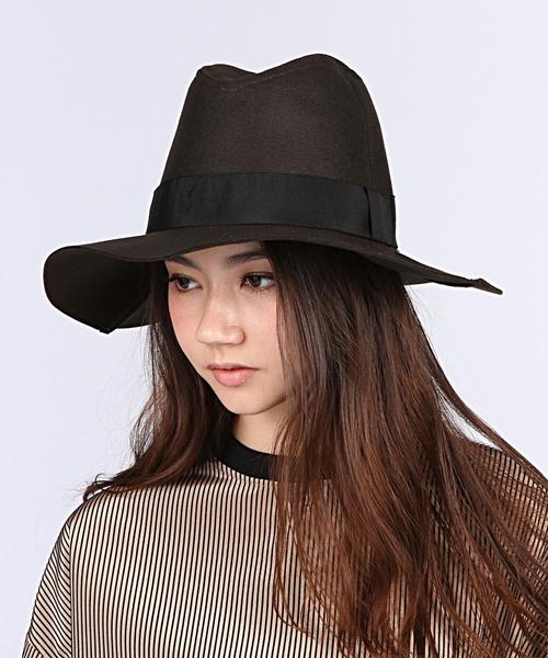 KIJIMA TAKAYUKI（キジマ　タカユキ）の「KIJIMA TAKAYUKI（キジマタカユキ） PE WIDEBLIM HAT◆（ハット・レディース・ブラック/ブラウン・1）」の7枚目の写真