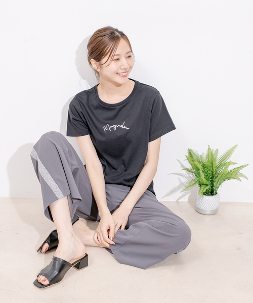 Jayro(ジャイロ)の「プレーデイング天竺カットソー(Tシャツ/カットソー・レディース・ライトグリーン/ホワイト系その他/ブラック/カーキ・M)」の3枚目の写真