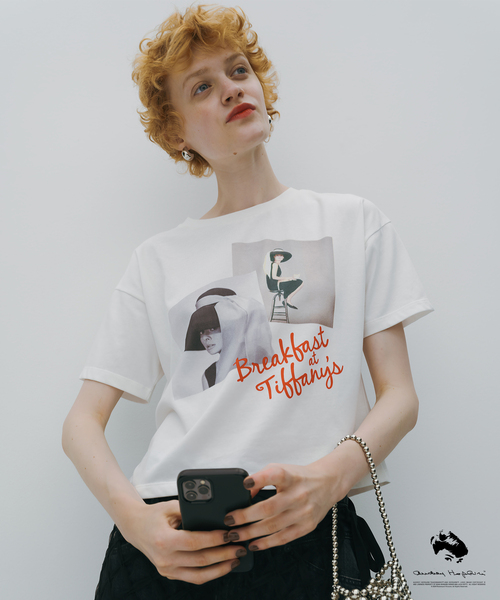 VIS(ビス)の「【販売終了】【AUDREY HEPBURN COLLECTION BY JUN】フォトプリントTシャツ(Tシャツ/カットソー・レディース・ホワイト系その他/ホワイト・FREE)」の7枚目の写真