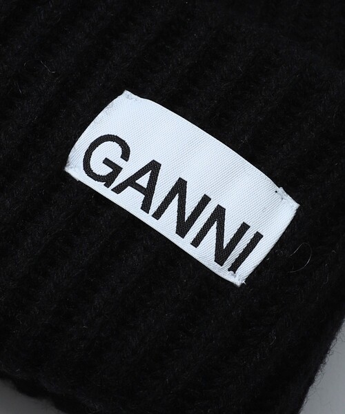GANNI（ガニー）の「GANNI/ガニー RIB KNIT BEANIE / A4429 / リブニットビーニー（ニットキャップ/ビーニー・レディース・ベージュ/ブラック/グレー/ピンク・ONE SIZE）」の12枚目の写真