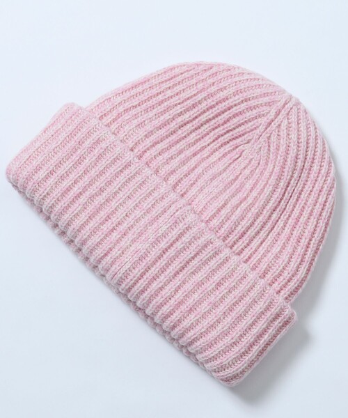 GANNI（ガニー）の「GANNI/ガニー RIB KNIT BEANIE / A4429 / リブニットビーニー（ニットキャップ/ビーニー・レディース・ベージュ/ブラック/グレー/ピンク・ONE SIZE）」の6枚目の写真