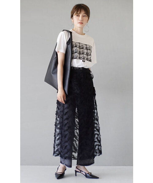 MIMIMEMETE（ミミメメット）の「シアージャガード ラップスカート（スカート・レディース・ブルー/ブラック・M）」の7枚目の写真