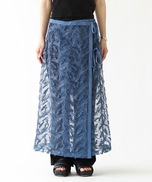 MIMIMEMETE（ミミメメット）の「シアージャガード ラップスカート（スカート・レディース・ブルー/ブラック・M）」の13枚目の写真