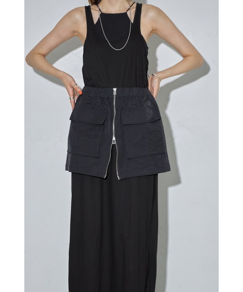 ダブルシップ開きミリタリーミニスカート（スカート）｜leimn（レイムン）