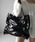 me+em select�i�~�[���Z���N�g�j�́u�y �Rcolor �^ A4���[�� �z�_�u���V���[�����O�t�F�C�N���U�[�X�N�G�A�`�F�[���o�b�O �^ double shirring fake leather square chain bag�i�V�����_�[�o�b�O�j�v�b�u���b�N