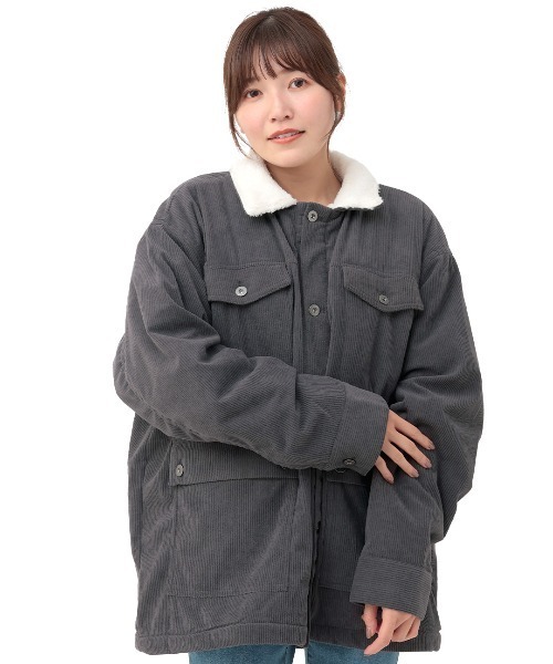 チチカカ（チチカカ）の「コーデュロイ裏ボアブルゾン【ユニセックス】（ブルゾン・メンズ・グレー/ブルー・FREE）」の8枚目の写真