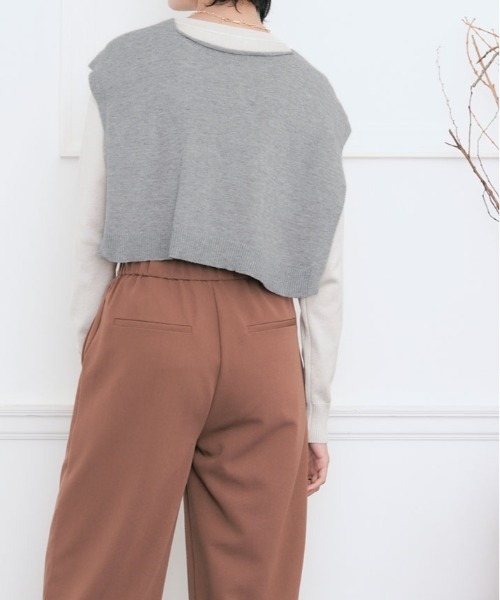 kirakiraShop(キラキラショップ)の「肩掛け ニット フェイク カーディガン(カーディガン/ボレロ・レディース・ブラック/オフホワイト/ブルー/杢グレー/キャメル/レッド/グリーン/ベージュ・FREE)」の21枚目の写真