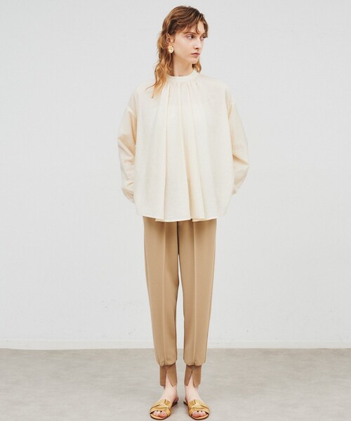 cloenc(クロエンス)の「◆【手洗い可】カットジョーゼットジョガーパンツ(その他パンツ・レディース・ブルー系その他/ブラック/ナチュラル/ブラウン系・01/02/03)」の7枚目の写真