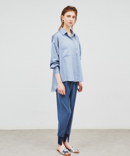 cloenc(クロエンス)の「◆【手洗い可】カットジョーゼットジョガーパンツ(その他パンツ・レディース・ブルー系その他/ブラック/ナチュラル/ブラウン系・01/02/03)」の12枚目の写真