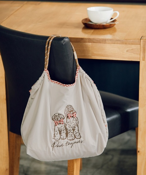 ROPE' PICNIC（ロペピクニック）の「【comif(コミフ)×ROPE' PICNIC】刺繍トートバッグ（トートバッグ・レディース・ベージュ系その他/ライトグレー・FREE）」の20枚目の写真