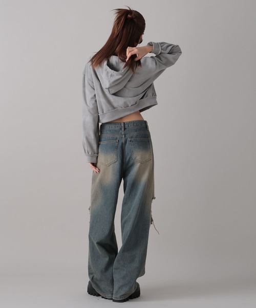 FOREVER 21（フォーエバー トゥエンティーワン）の「【2024FW】ピグメント風パーカー（パーカー・レディース・ブラック/グレー・FREE）」の7枚目の写真