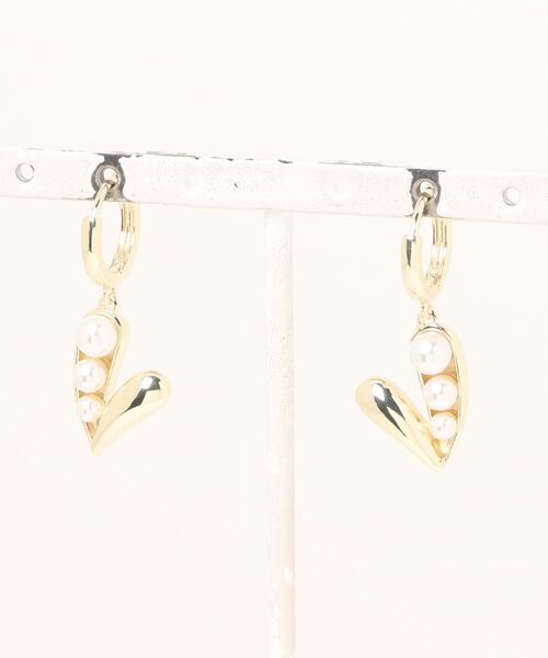 Burner(バーナー)の「【CHI SELECT】ハート パール デザイン フープピアス chi-pierce-00695 N【GBT】(ピアス(両耳用)・レディース・ゴールド/シルバー・FREE)」の8枚目の写真