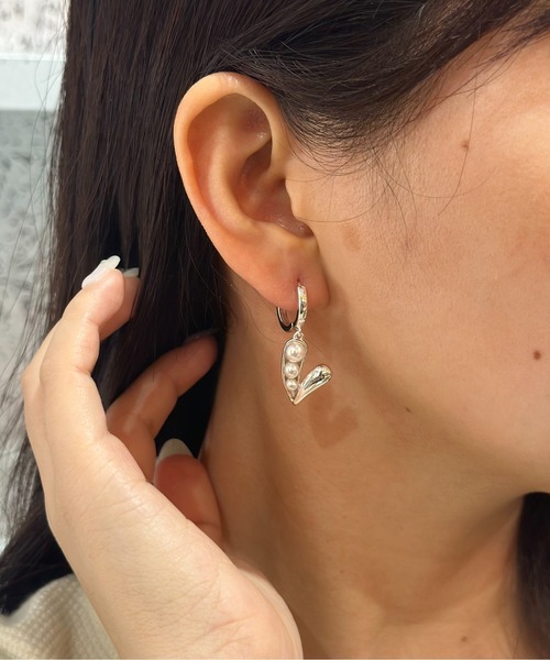 Burner(バーナー)の「【CHI SELECT】ハート パール デザイン フープピアス chi-pierce-00695 N【GBT】(ピアス(両耳用)・レディース・ゴールド/シルバー・FREE)」の5枚目の写真