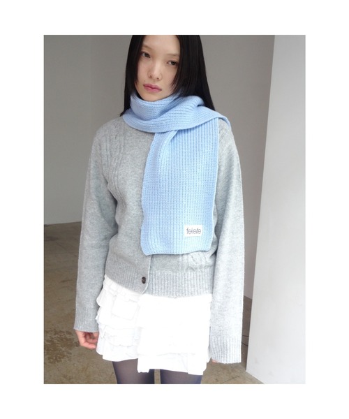 FEKETE（フェケテ）の「GLITTER MUFFLER / ラメマフラー（マフラー・レディース・ブラック/ブルー/グレー・FREE）」の6枚目の写真