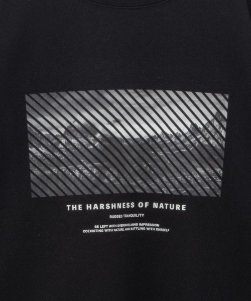 Mac-House(マックハウス)の「フォトプリント7分袖Tシャツ(Tシャツ/カットソー・メンズ・ブラック/グレイッシュベージュ/ホワイト/ライトグレー・S/M/L/XL)」の10枚目の写真