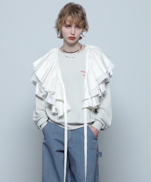 ブラウス シャツ (CREOLME)メニーウェイフリル付け衿ベルト レディース CREOLME（クレオルム）の「(CREOLME)メニーウェイフリル付け衿