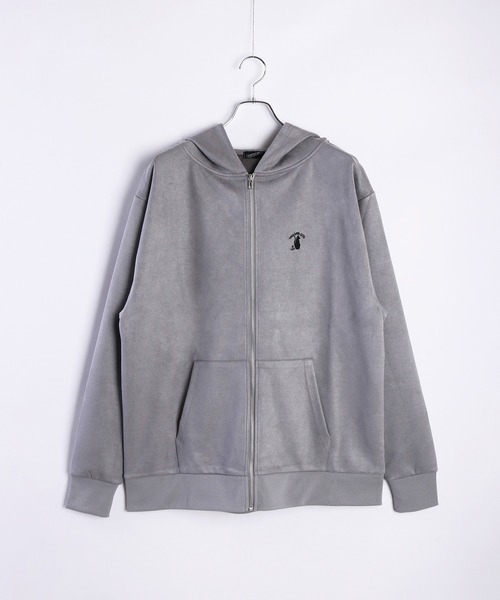 WESTSEA(ウエストシー)の「フェイクスエード TASOGARE GIRL & CAT 長袖 フルジップパーカー(パーカー・メンズ・チャコール/オフホワイト/グレー・M/L)」の9枚目の写真