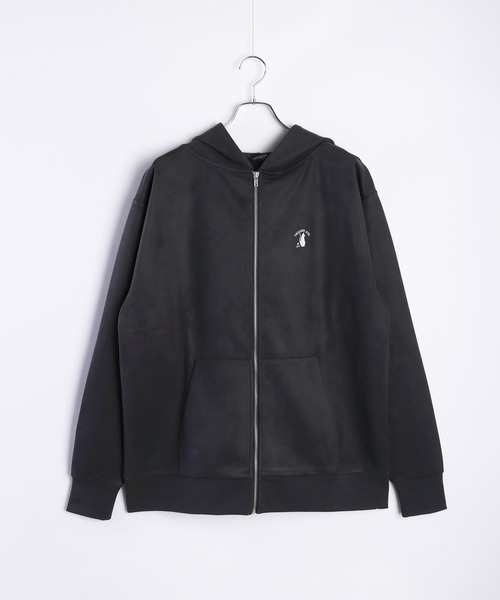 WESTSEA(ウエストシー)の「フェイクスエード TASOGARE GIRL & CAT 長袖 フルジップパーカー(パーカー・メンズ・チャコール/オフホワイト/グレー・M/L)」の12枚目の写真