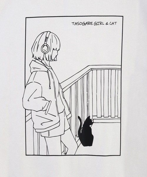 WESTSEA(ウエストシー)の「フェイクスエード TASOGARE GIRL & CAT 長袖 フルジップパーカー(パーカー・メンズ・チャコール/オフホワイト/グレー・M/L)」の8枚目の写真