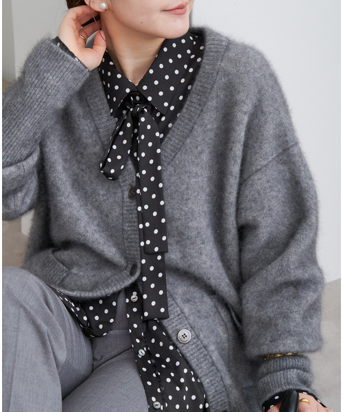 IENA（イエナ）の「サテンドットタイ付きブラウス（シャツ