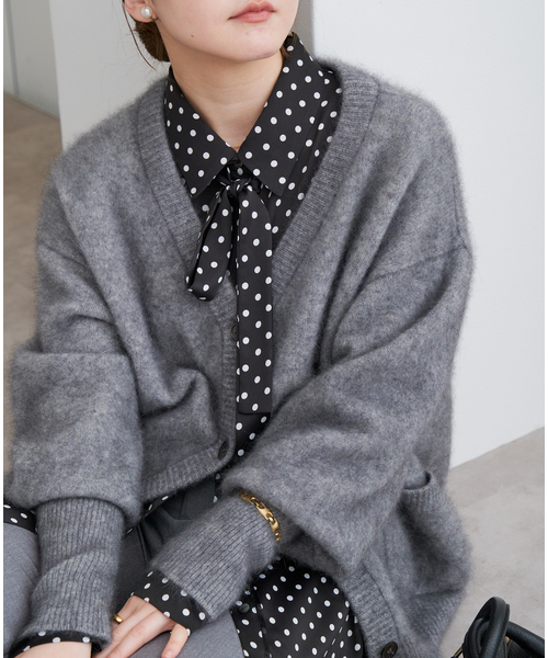 [新品]イエナ　サテンドットタイ付きブラウス(ブラック) WEB限定/追加2予約》サテンドットタイ付ブラウス（シャツ