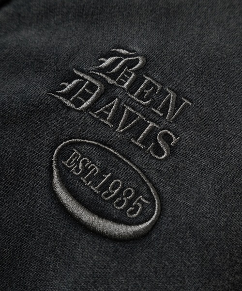 BEN DAVIS(ベンデイビス)の「【BEN DAVIS/ベンデイビス】ブランドネーム ワンポイント刺繍&バック BIGワッペンロゴ デザイン ヴィンテージ加工 ダブルジップパーカー/ フーディ(パーカー・メンズ・ネイビー/ブラック/カーキ・M/L/XL)」の8枚目の写真