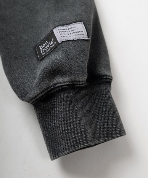 BEN DAVIS(ベンデイビス)の「【BEN DAVIS/ベンデイビス】ブランドネーム ワンポイント刺繍&バック BIGワッペンロゴ デザイン ヴィンテージ加工 ダブルジップパーカー/ フーディ(パーカー・メンズ・ネイビー/ブラック/カーキ・M/L/XL)」の14枚目の写真