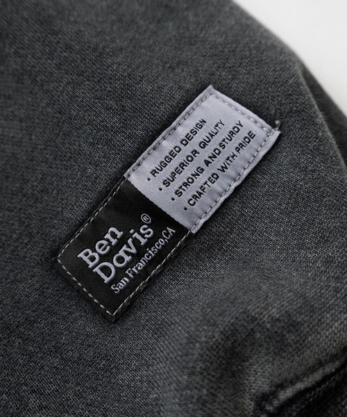 BEN DAVIS(ベンデイビス)の「【BEN DAVIS/ベンデイビス】ブランドネーム ワンポイント刺繍&バック BIGワッペンロゴ デザイン ヴィンテージ加工 ダブルジップパーカー/ フーディ(パーカー・メンズ・ネイビー/ブラック/カーキ・M/L/XL)」の15枚目の写真