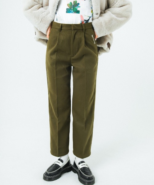 HTH(エイチティーエイチ)の「Wool like slacks(スラックス・レディース・ブラック/カーキ・MEDIUM/SMALL)」の1枚目の写真