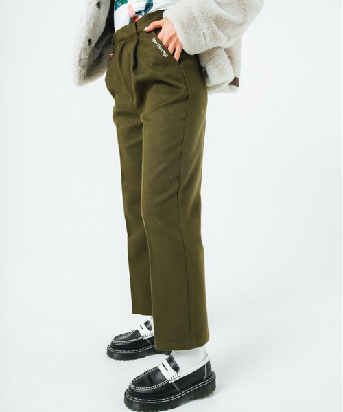 HTH(エイチティーエイチ)の「Wool like slacks(スラックス・レディース・ブラック/カーキ・MEDIUM/SMALL)」の4枚目の写真
