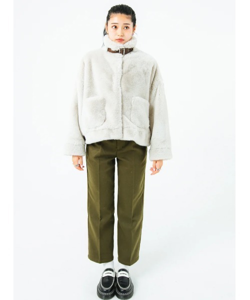 HTH(エイチティーエイチ)の「Wool like slacks(スラックス・レディース・ブラック/カーキ・MEDIUM/SMALL)」の7枚目の写真