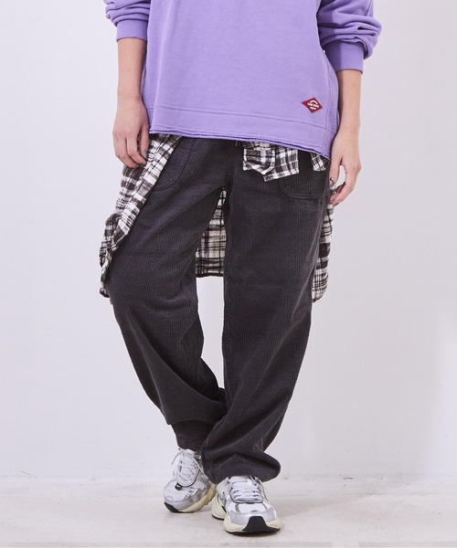 CUBE SUGAR（キューブシュガー）の「6Wサッカーコールダブルポケットギャザーパンツ（その他パンツ・レディース・ベージュ/パープル/スミクロ/マルチ/ブラウン・M）」の2枚目の写真