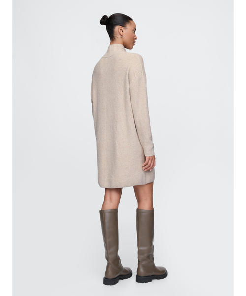 新品未使用GAP カシミヤタッチ リブ タートルネック ミニ ニットワンピース セール】CashSoft カシミヤタッチ リブ タートルネック ミニ