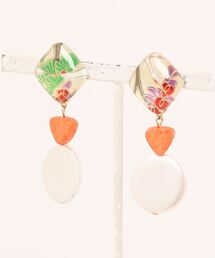 【joesstyle】*Glass Pierce*和紙×ビンテージパーツのピアス(MA)