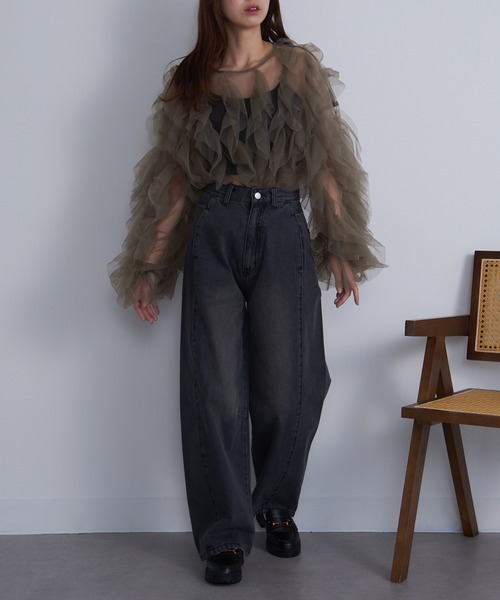 MAISON BREEZE（メゾンブリーズ）の「【MAISON BREEZE】センターシームデニム DTK（デニムパンツ・レディース・ブルー/ブラック/サックスブルー・M/S）」の21枚目の写真