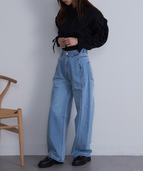 MAISON BREEZE（メゾンブリーズ）の「【MAISON BREEZE】センターシームデニム DTK（デニムパンツ・レディース・ブルー/ブラック/サックスブルー・M/S）」の15枚目の写真