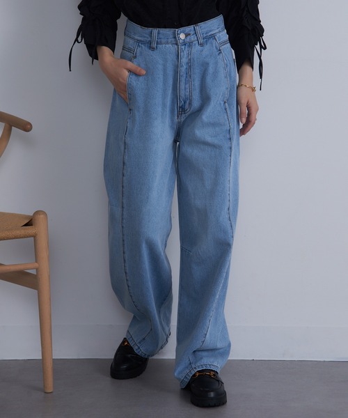 MAISON BREEZE（メゾンブリーズ）の「【MAISON BREEZE】センターシームデニム DTK（デニムパンツ・レディース・ブルー/ブラック/サックスブルー・M/S）」の11枚目の写真