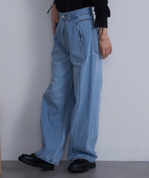 MAISON BREEZE（メゾンブリーズ）の「【MAISON BREEZE】センターシームデニム DTK（デニムパンツ・レディース・ブルー/ブラック/サックスブルー・M/S）」の13枚目の写真