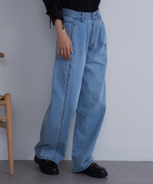 MAISON BREEZE（メゾンブリーズ）の「【MAISON BREEZE】センターシームデニム DTK（デニムパンツ・レディース・ブルー/ブラック/サックスブルー・M/S）」の12枚目の写真